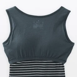 Clearance Muji Top brassière court côtelé en coton pour femme