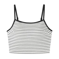 Online Muji Top brassière court côtelé en coton pour femme