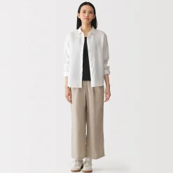 New Muji Top brassière lisse côtelé en mélange lyocell pour femme