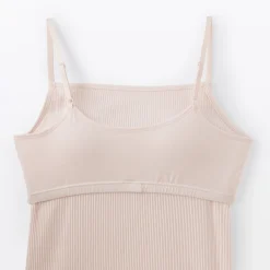 New Muji Top brassière lisse côtelé en mélange lyocell pour femme