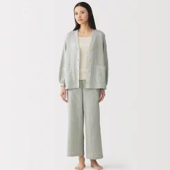 New Muji Top brassière lisse côtelé en mélange lyocell pour femme