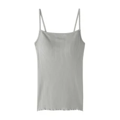 New Muji Top brassière lisse côtelé en mélange lyocell pour femme