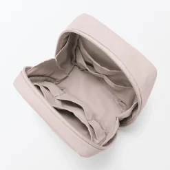 Discount Muji Trousse de maquillage à poser en nylon texturé