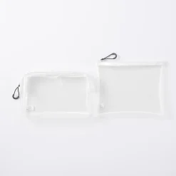 Outlet Muji Trousse de toilette transparente ‐ Pochette de voyage 12 x 18,5 x 4 cm