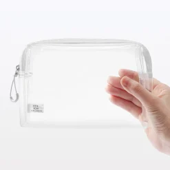 Outlet Muji Trousse de toilette transparente ‐ Pochette de voyage 12 x 18,5 x 4 cm