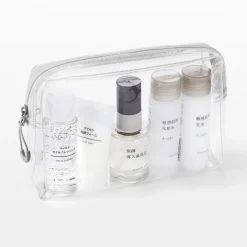 Outlet Muji Trousse de toilette transparente ‐ Pochette de voyage 12 x 18,5 x 4 cm