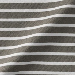 Muji T-shirt à col bateau en coton épais délavé pour homme