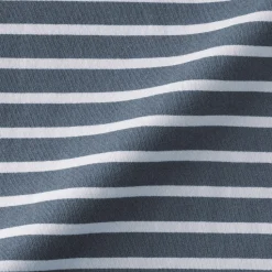 Muji T-shirt à col bateau en coton épais délavé pour homme