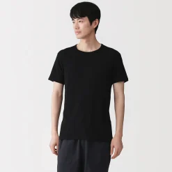 Discount Muji T‐shirt à col rond en coton respirant pour homme