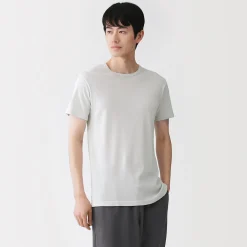 Discount Muji T‐shirt à col rond en coton respirant pour homme