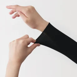 Discount Muji T-shirt à col roulé transparent à manches longues en mélange de lyocell pour femme