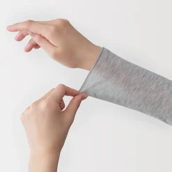 Discount Muji T-shirt à col roulé transparent à manches longues en mélange de lyocell pour femme