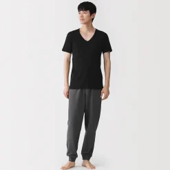 Online Muji T‐shirt à col V en coton respirant pour homme