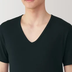 Online Muji T‐shirt à col V en coton respirant pour homme