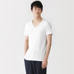 Online Muji T‐shirt à col V en coton respirant pour homme