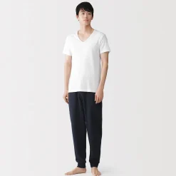 Online Muji T‐shirt à col V en coton respirant pour homme
