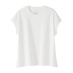 New Muji T-shirt à mancherons en coton épais pour femme