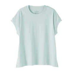 New Muji T-shirt à mancherons en coton épais pour femme
