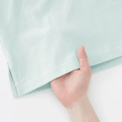 New Muji T-shirt à mancherons en coton épais pour femme