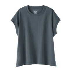 New Muji T-shirt à mancherons en coton épais pour femme