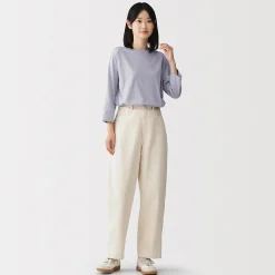 Clearance Muji T‐shirt à manches 3/4 en coton mélangé pour femme