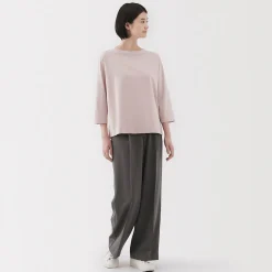Clearance Muji T‐shirt à manches 3/4 en coton mélangé pour femme
