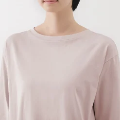 Clearance Muji T‐shirt à manches 3/4 en coton mélangé pour femme