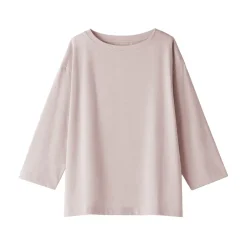 Clearance Muji T‐shirt à manches 3/4 en coton mélangé pour femme