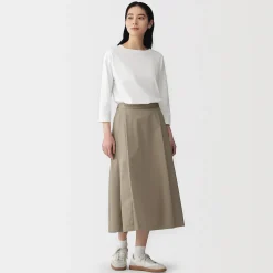 Clearance Muji T‐shirt à manches 3/4 en coton mélangé pour femme