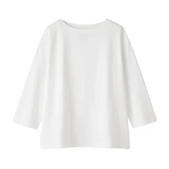 Clearance Muji T‐shirt à manches 3/4 en coton mélangé pour femme