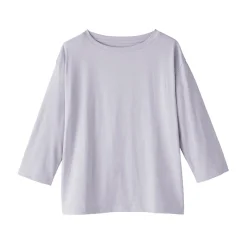 Clearance Muji T‐shirt à manches 3/4 en coton mélangé pour femme