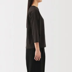 Clearance Muji T‐shirt à manches 3/4 en coton mélangé pour femme