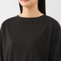 Clearance Muji T‐shirt à manches 3/4 en coton mélangé pour femme