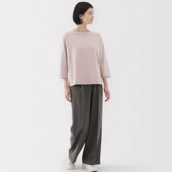 Clearance Muji T‐shirt à manches 3/4 en coton mélangé pour femme