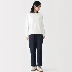 Discount Muji T-shirt à manches longues chauve-souris en jersey lyocell pour femme
