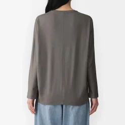 Discount Muji T-shirt à manches longues chauve-souris en jersey lyocell pour femme