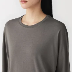 Discount Muji T-shirt à manches longues chauve-souris en jersey lyocell pour femme
