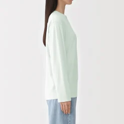 Clearance Muji T-shirt à manches longues en jersey torsadé pour femme