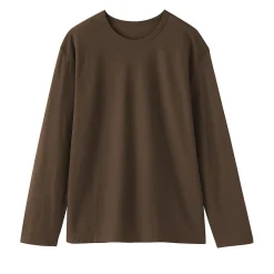 Clearance Muji T-shirt à manches longues en jersey torsadé pour femme