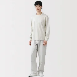 Clearance Muji T‐shirt à manches longues en tricot traditionnel pour homme