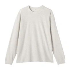 Clearance Muji T‐shirt à manches longues en tricot traditionnel pour homme
