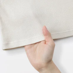 Sale Muji T‐shirt à manches longues en mélange de Lyocell côtelé pour femme