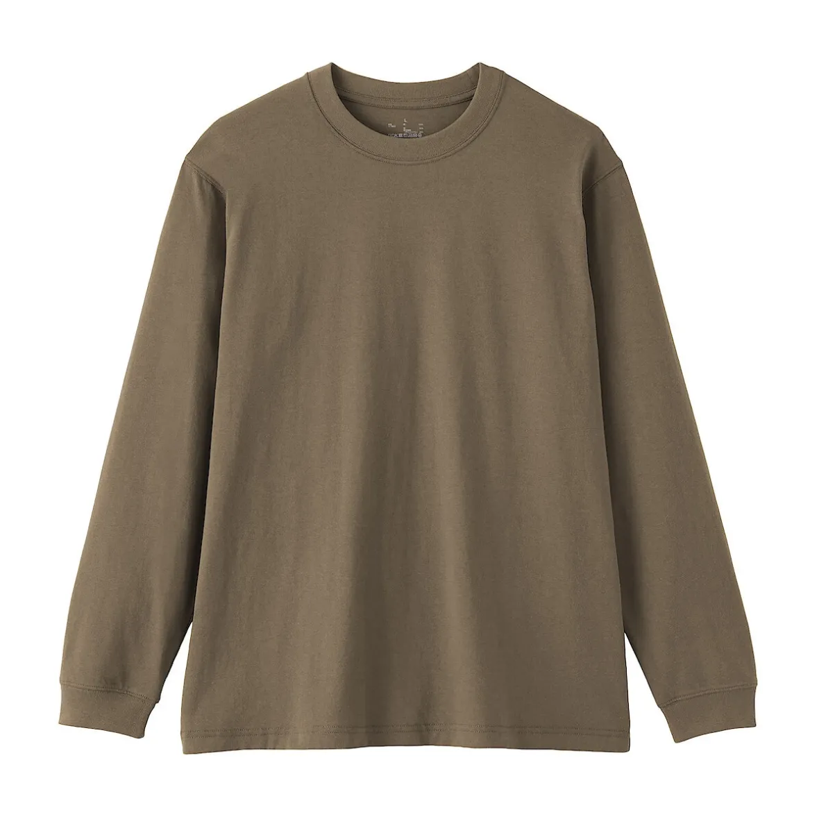 Hot Muji T‐shirt à manches longues en coton épais pour homme