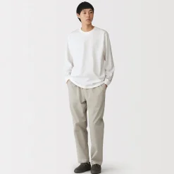 Hot Muji T‐shirt à manches longues en coton épais pour homme