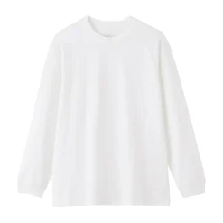 Hot Muji T‐shirt à manches longues en coton épais pour homme
