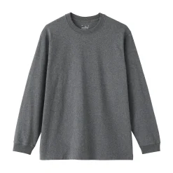 Hot Muji T‐shirt à manches longues en coton épais pour homme