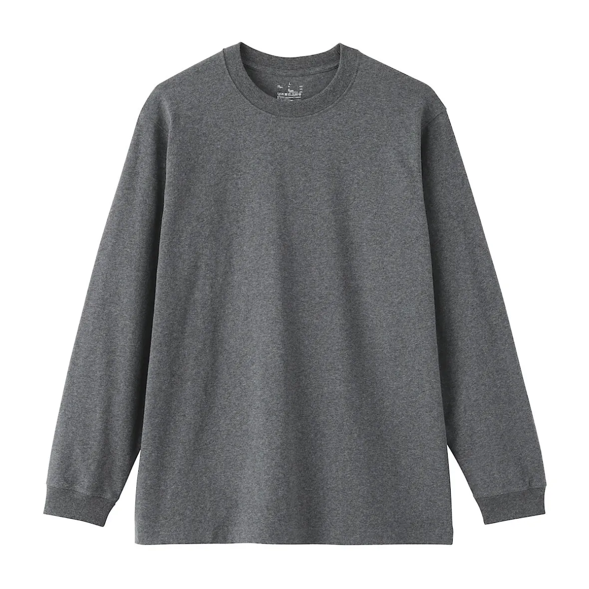 Hot Muji T‐shirt à manches longues en coton épais pour homme