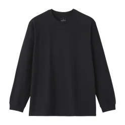 Hot Muji T‐shirt à manches longues en coton épais pour homme