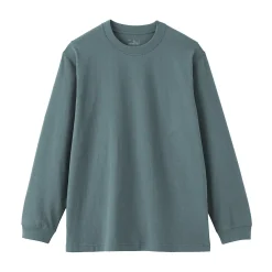 Hot Muji T‐shirt à manches longues en coton épais pour homme