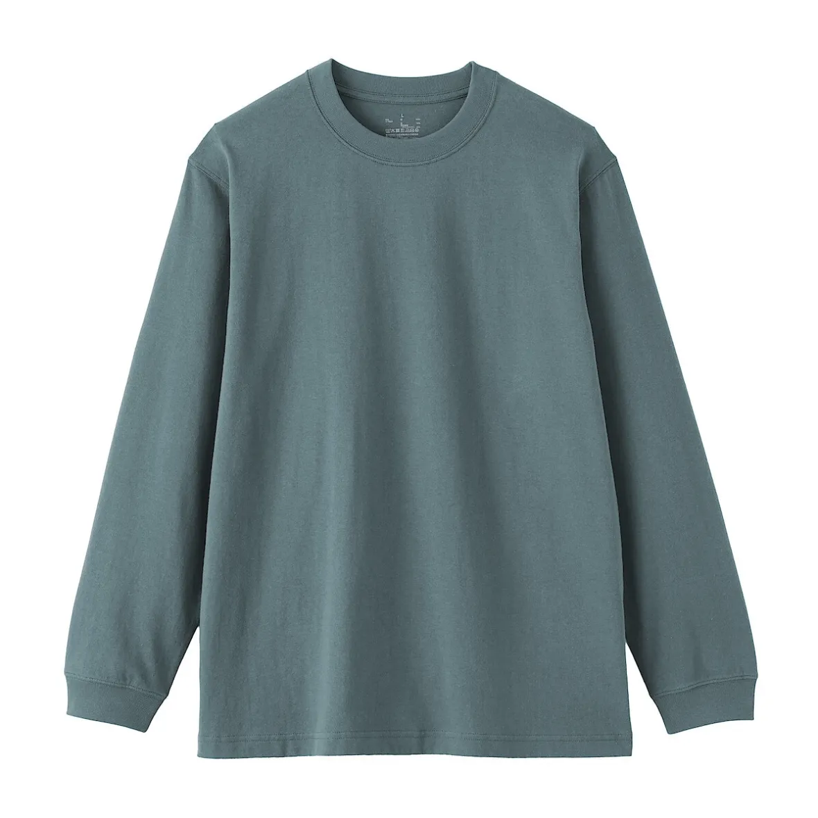 Hot Muji T‐shirt à manches longues en coton épais pour homme